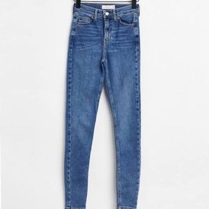 Topshop High Rise JAMIE Mid-wash blue denim jeans